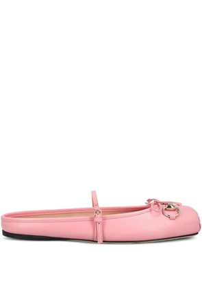 Gucci horsebit leather muler - Pink