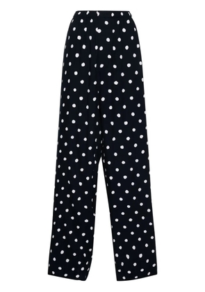 Balenciaga polka-dot straight-leg trousers - Blue