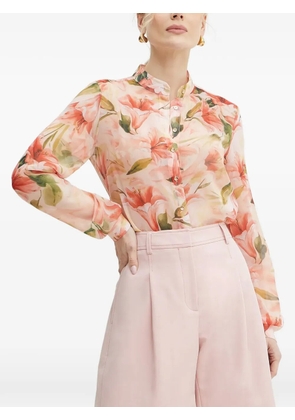 FRACOMINA floral-print buttoned top - Pink