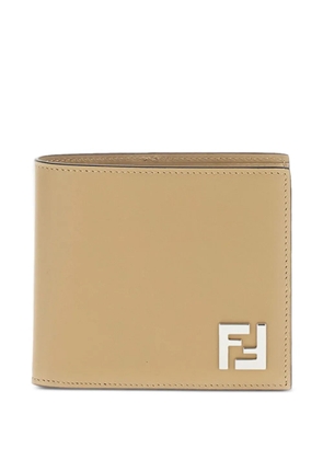 FENDI FF logo leather wallet - Neutrals