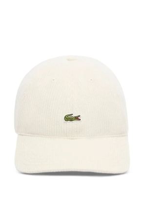 Lacoste cotton corduroy cap - White