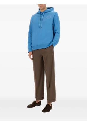 ETRO embroidered logo hoodie - Blue