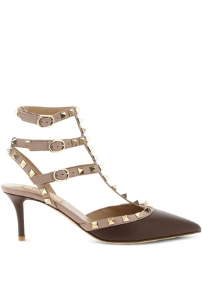 Valentino Garavani 65MM rockstud pumps - Brown
