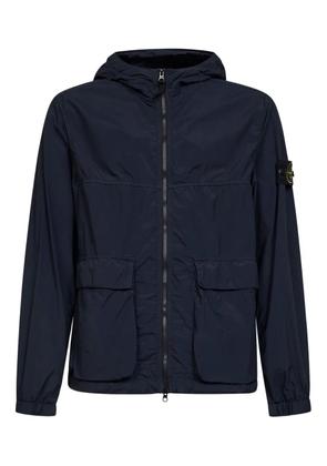 Stone Island hooded flap-pocket jacket - Blue