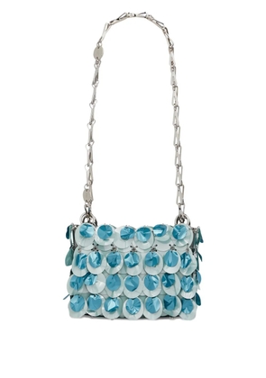 Rabanne sequin-embellished shoulder bag - Blue
