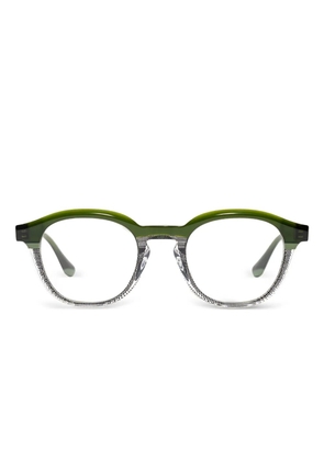 Xavier Garcia Design Pierre textured-rim round glasses - Green