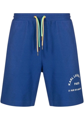 Karl Lagerfeld Athleisure logo-print shorts - Blue