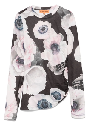 Stine Goya asymmetric long-sleeves top - Black