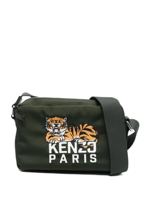 Kenzo tiger-embroidered shoulder bag - Grey