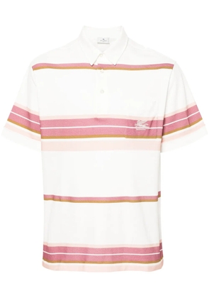 ETRO Pegaso-motif cotton polo shirt - Neutrals