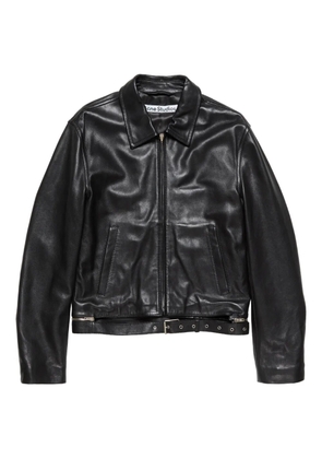 Acne Studios belted leather jacket - Black