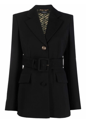 Versace belted single-breasted blazer - Black