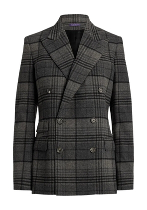 Ralph Lauren Collection Kent plaid-print double-breasted blazer - Grey