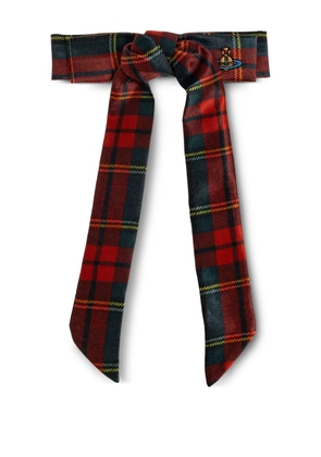 Vivienne Westwood tartan orb-detail hair accessory - Red