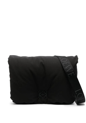 LOEWE logo-plaque padded shoulder bag - Black