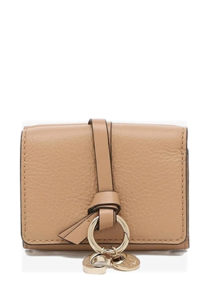 Chloé Alphabet leather tri-fold wallet - Brown