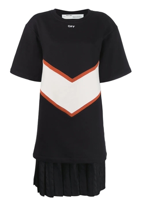 Off-White contrasting panels T-shirt dress - Black
