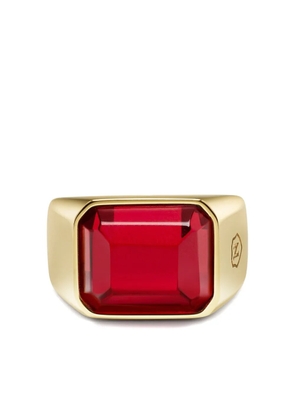 Nialaya Jewelry zircon signet ring - Gold