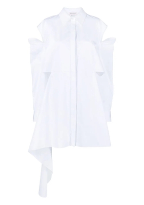 Alexander McQueen cut-out detail shirt dress - White