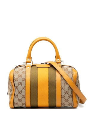 Gucci Pre-Owned 2000-2015 Small GG Canvas Web Joy Boston Bag satchel - Brown