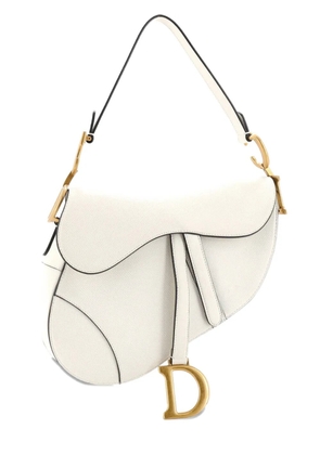 Christian Dior Pre-Owned Saddle Handbag Leather Medium shoulder bag - White