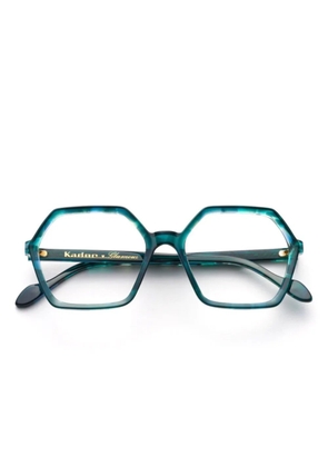 Kador Glamour geometric-frame glasses - Blue
