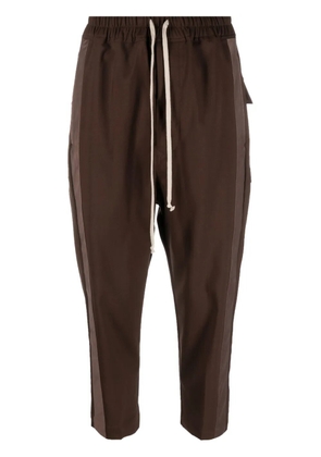 Rick Owens side-stripe cropped trousers - Brown