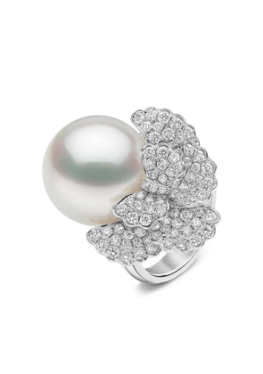 Yoko London Duchess diamond and pearl ring - Silver