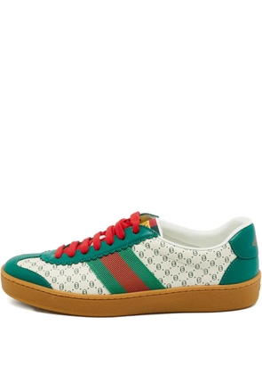 Gucci Pre-Owned x Gucci x Dapper g74 micro-leather trainers - White