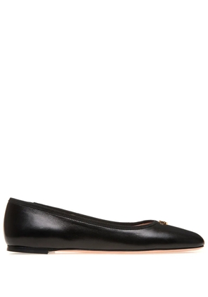 Bally Emblem-plaque leather ballerina shoes - Black