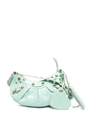 Balenciaga Pre-Owned 2021 crocodile-effect shoulder bag - Green