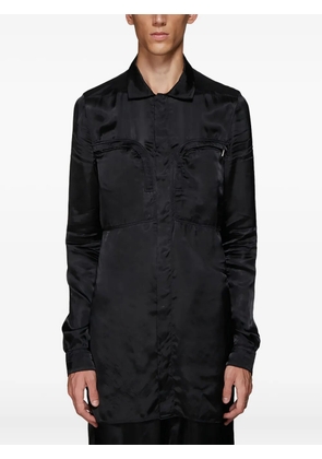 Rick Owens cutaway collar shirt - Black