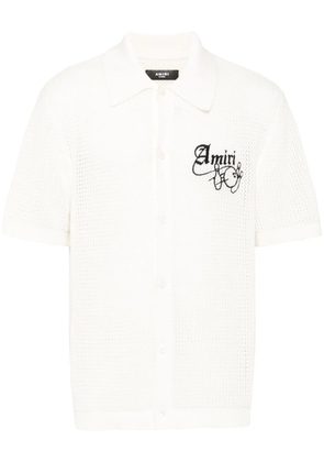 AMIRI bowling crochet polo shirt - Neutrals