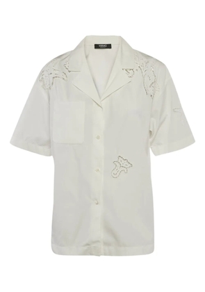 Versace Pre-Owned broderie-anglaise short-sleeved shirt - White