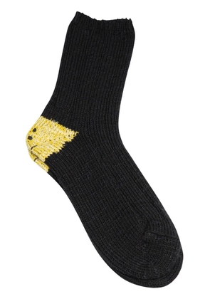 KAPITAL Rainbowy Happy Heel socks - Black