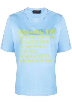 DSQUARED2 logo-print detail T-shirt - Blue