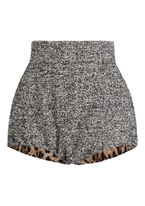 Dolce & Gabbana tweed balloon shorts - Black
