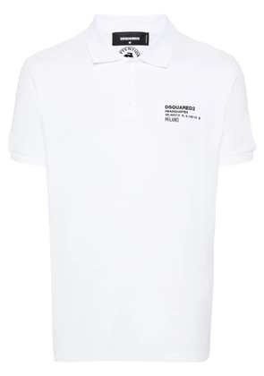 DSQUARED2 logo-print polo shirt - White