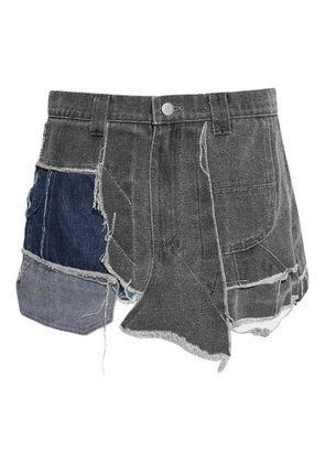 Natasha Zinko patchwork mini skirt - Grey