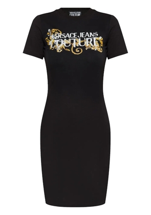 Versace Jeans Couture Crystal Outline Barocco mini dress - Black