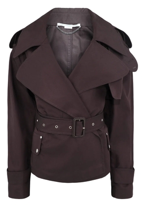 Stella McCartney belted cropped trench jacket - Brown