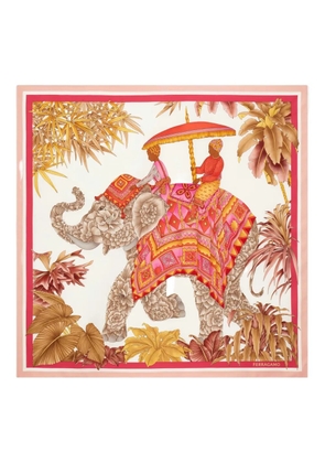 Ferragamo India-print square scarf - Neutrals