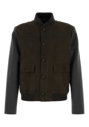 FENDI two-tone buttoned jacket - Brown