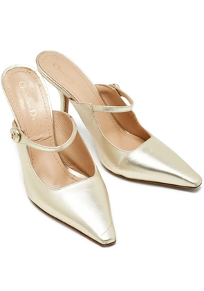 Christian Dior Pre-Owned open-toe leather mules - Gold