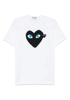 Comme Des Garçons Play Heart-emblem T-shirt - White