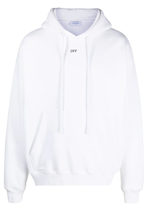 Off-White logo-print cotton hoodie