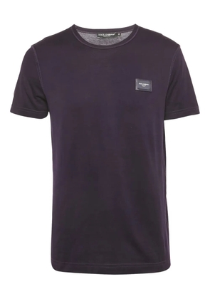 Dolce & Gabbana Pre-Owned logo-plaque T-shirt - Purple