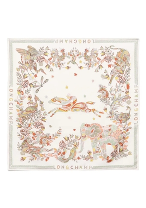 Longchamp Forêt Longchamp scarf 90 - White