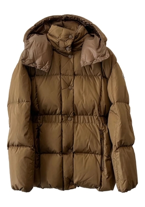 Moncler hooded quilted jacket - Brown