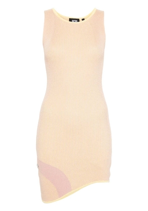 GCDS Comma asymmetric ribbed dress - Pink